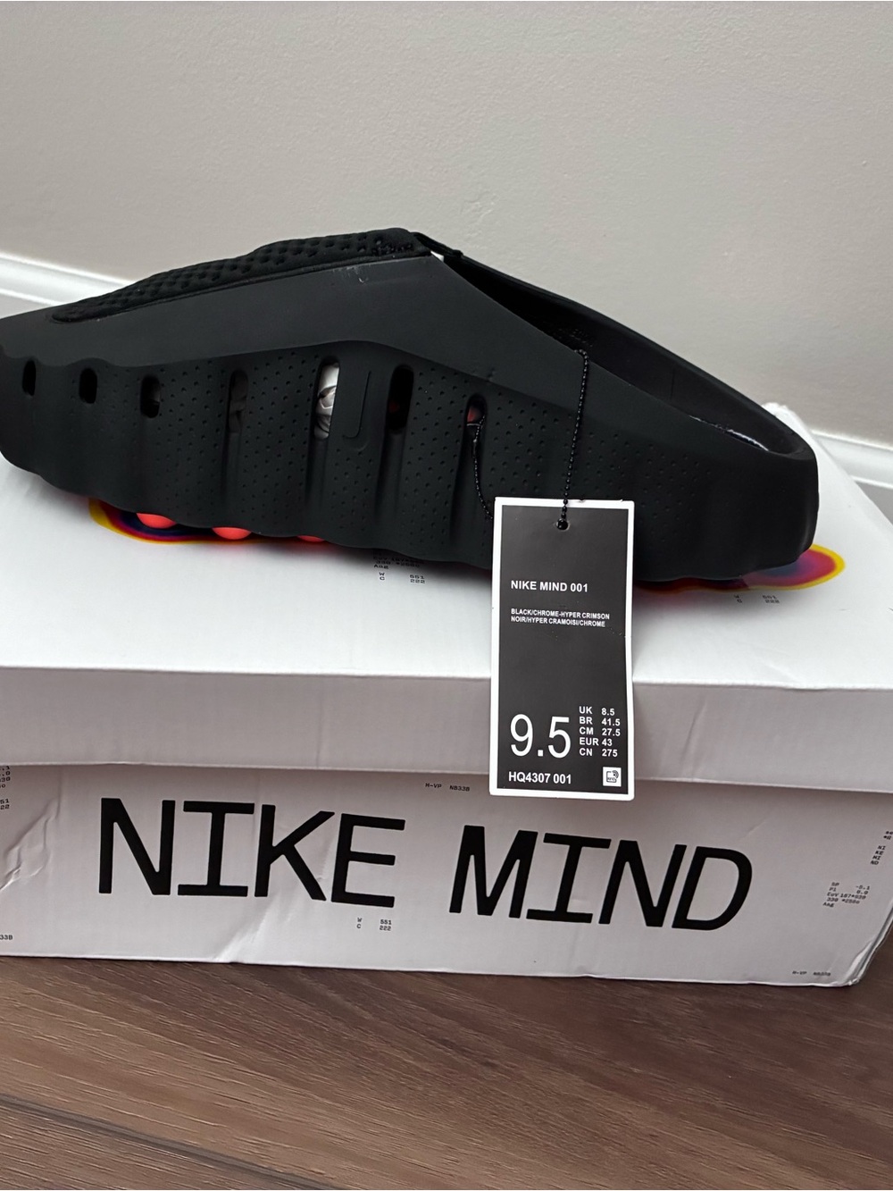 Nike Mind 001 Men’s Slip-On Sandal - Black with Neon Accents